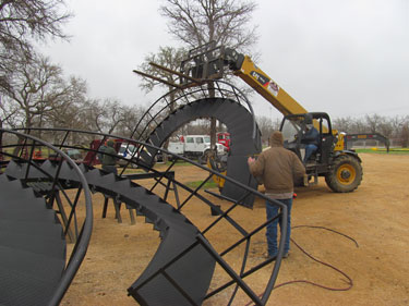 Spiral tank stairs